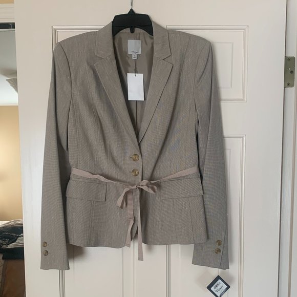 Halogen Linen Blend Pantsuit Light Taupe - Size 8 - Picture 2 of 15